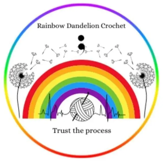 Rainbow Dandelion Crochet
